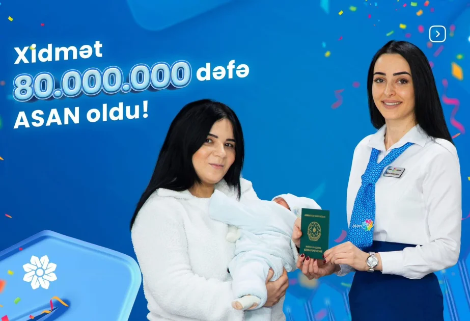 “ASAN xidmət”ə 80 milyonuncu müraciət qeydə alınıb AZƏRTAC