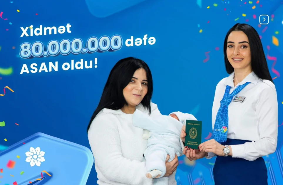 “ASAN xidmət”ə 80 milyonuncu müraciət qeydə alındı