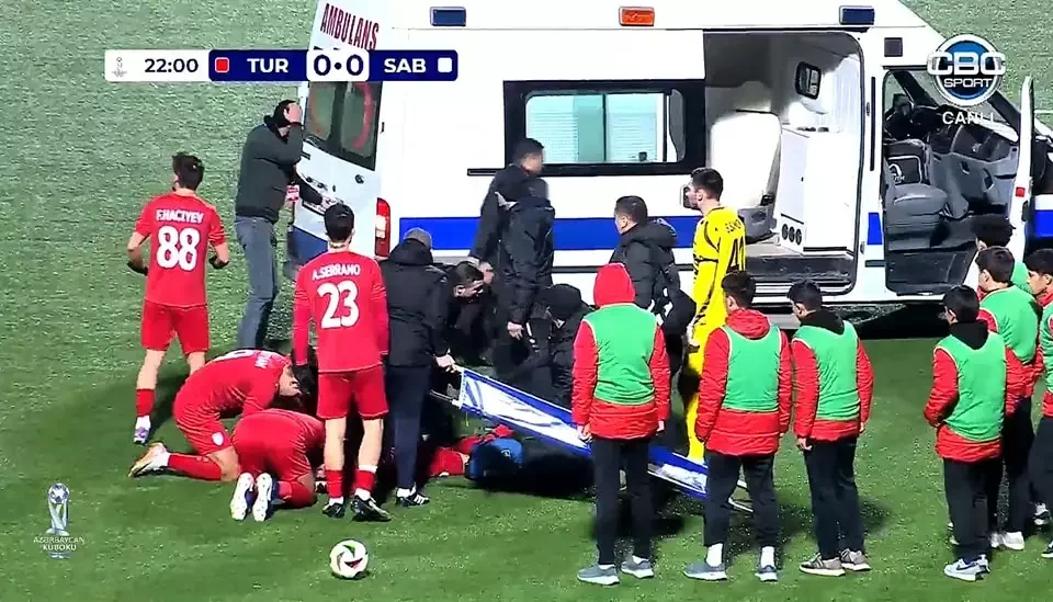 Turan Tovuzun futbolçusunun ayağı sındı VİDEO