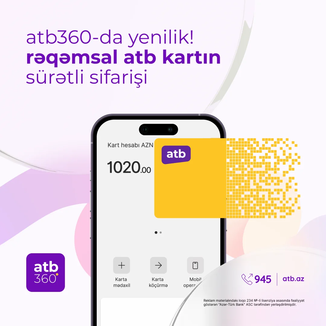 Azər Türk Bankın rəqəmsal debit kartını hər kəs onlayn əldə edə biləcək Azərbaycanda özəl xəbərlər, araşdırmalar, təhlillər və müsahibələrin tək ünvanı