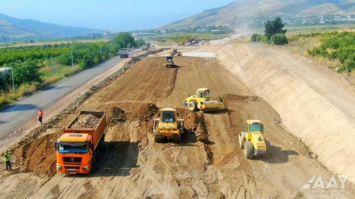 AğdamƏsgəranXocalıXankəndi yolu yenidən qurulur FOTO/VİDEO