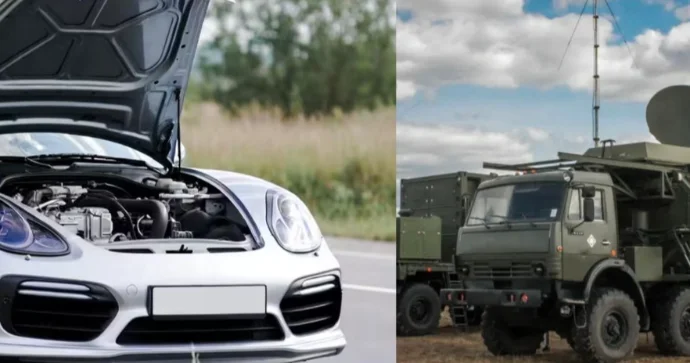 Hava hücumundan müdafiə sistemləri işə düşdü, avtomobillər bloklandı FOTO