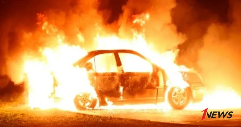 В Баку китайский электромобиль сгорел вместе с водителем