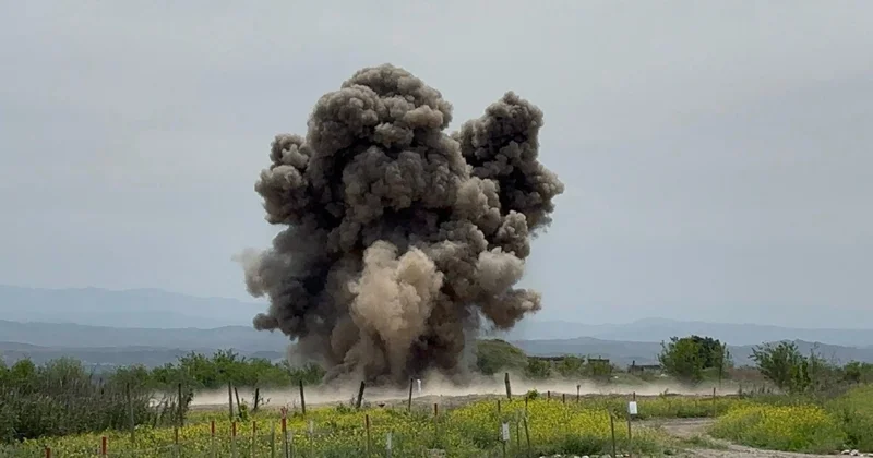 Ağdərə sakini minaya düşdü