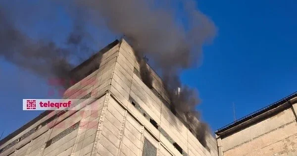 Gəncədə zavodda yanğın başladı Video