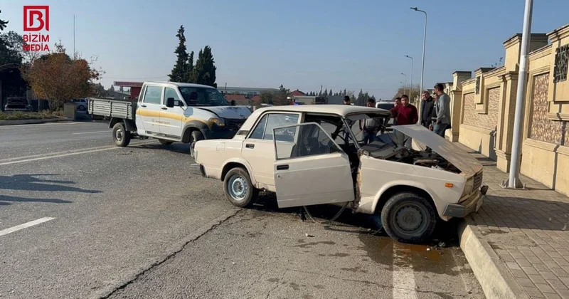 “Azərişığ”ın avtomobili qəza törətdi Xəsarət alanlar var FOTO/VİDEO