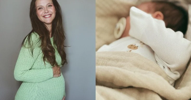 İlk dəfə yeni doğulan qızını paylaşdı Fotolar