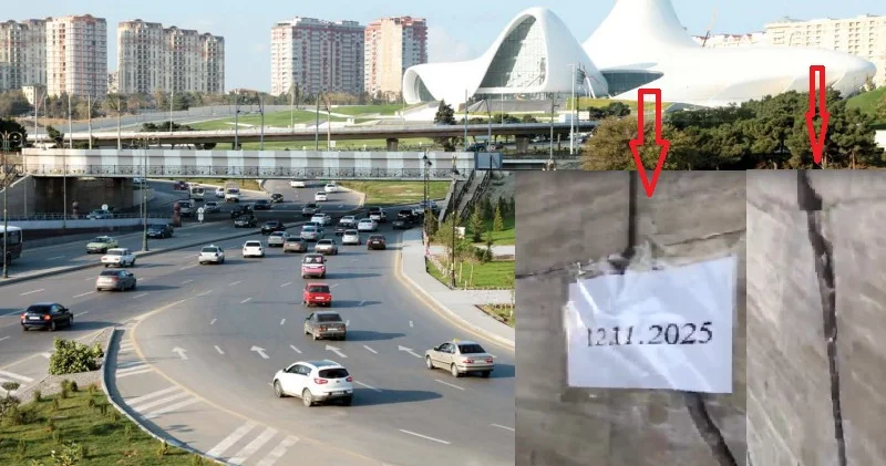 Bakı Vağzalından qatarların hərəkətinə məhdudiyyət qoyulacaq? Körpüdə çatlar yaranıb... (VİDEO)