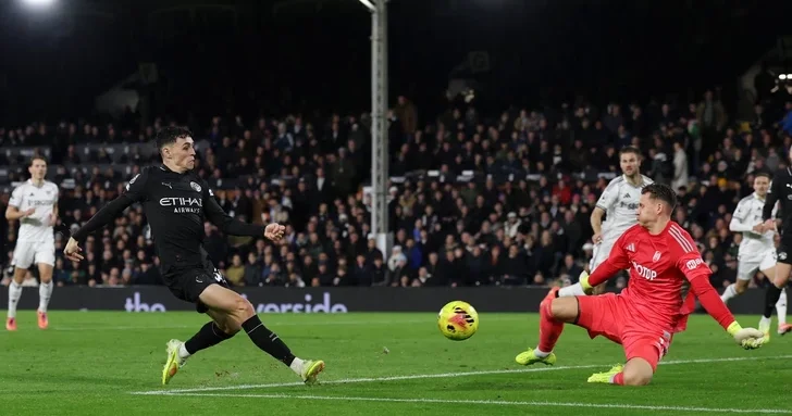 Манчестер Сити переиграл Фулхэм в матче с девятью голами