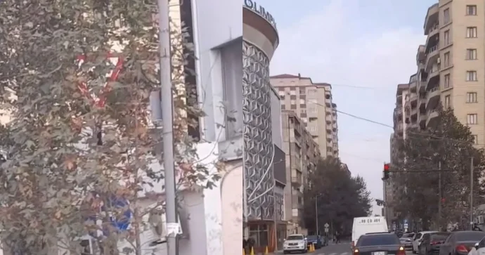 Yoldakı problemi ifşa edən sürücü qaydaları pozdu Nişanlar hara yoxa çıxıb?