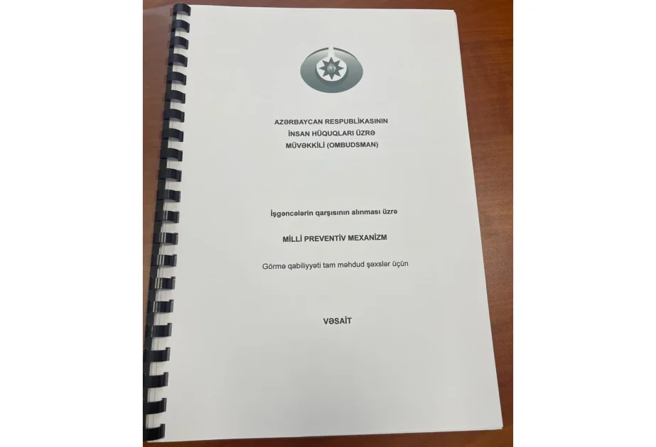 Ombudsmanın təşəbbüsü əsasında Brayl əlifbası ilə maarifləndirici vəsait hazırlanıb AZƏRTAC