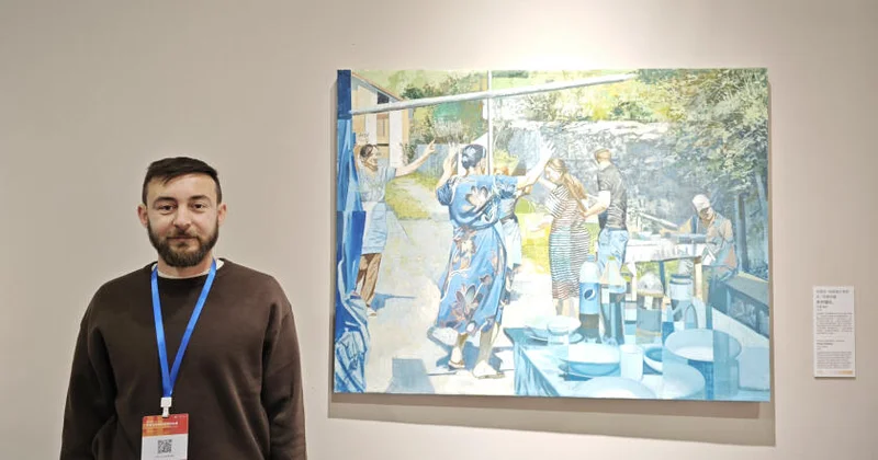 Azərbaycanlı rəssamın əsəri Pekin Beynəlxalq Biennalesində nümayiş olunur FOTO