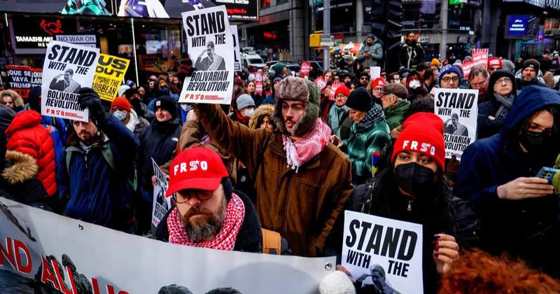 Руки прочь от Венесуэлы . Нью Йорк вышел на протест Minval Politika