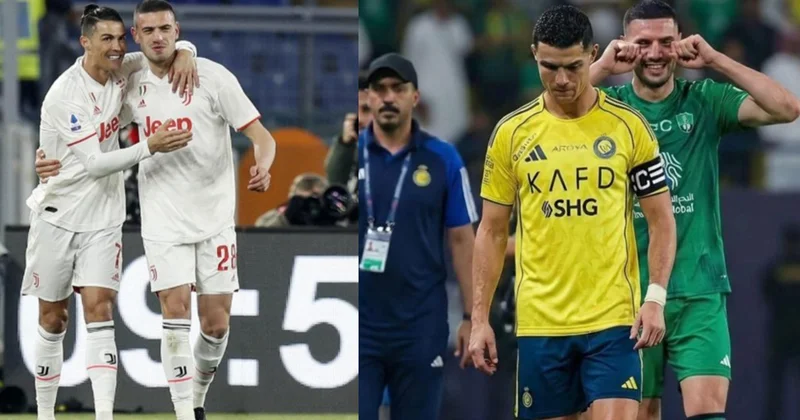 Merihin Ronaldonun arxasınca etdiyi hərəkət viral oldu Fotolar