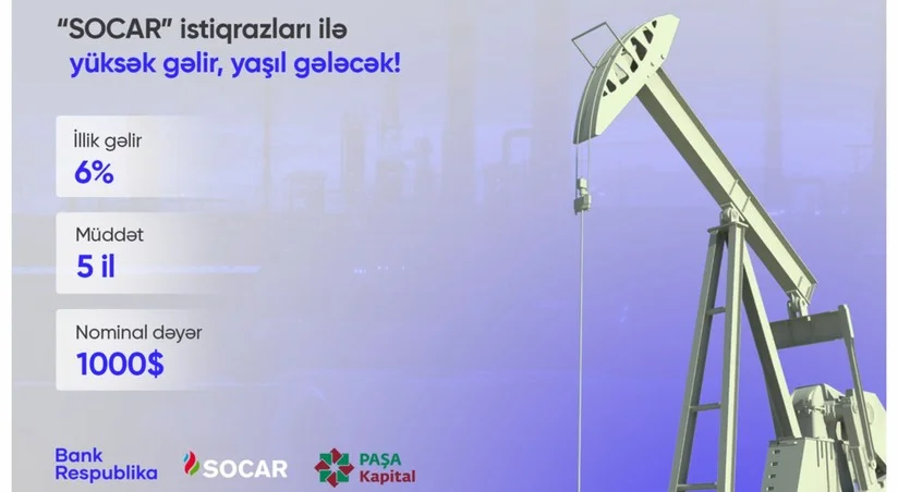 SOCAR ın “yaşıl” istiqrazlarını Mobil Şöbə vasitəsilə sifariş edə bilərsiniz