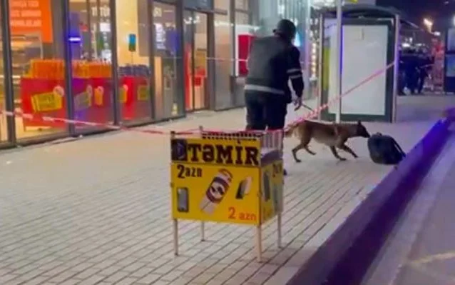 Əhmədli metrosunun yaxınlığında şübhəli əşya tapıldı FOTOLAR