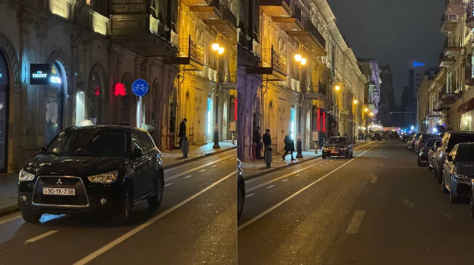 Şəhərin mərkəzindəki küçənin bağlanmasından sui istifadə sürücülər FOTO