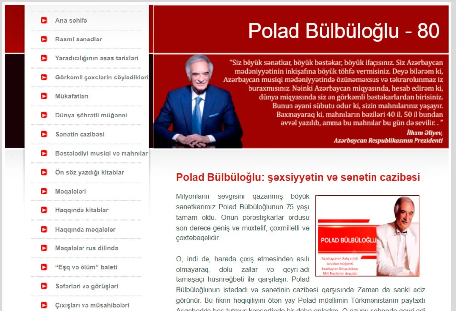 Gənclər Kitabxanasında Polad Bülbüloğlunun 80 illik yubileyi ilə bağlı elektron məlumat bazası hazırlanıb