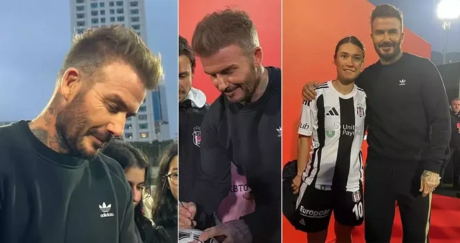 David Bekhem ailəsi ilə birlikdə İstanbulda Beşiktaş ın bazasına baş çəkdi