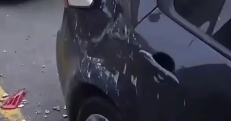 Yasamalda külək binan fasadını qopardı