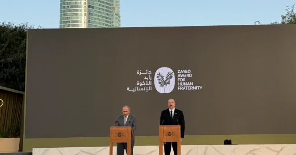 Prezidentə “Zayed İnsan Qardaşlığı Mükafatı” təqdim olundu VİDEO, FOTO (YENİLƏNİB)