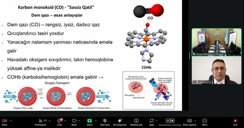 “Dəm qazı ilə zəhərlənmə: diaqnostika və müalicə” mövzusunda onlayn vebinar keçirilib