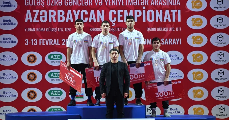 Определились призёры чемпионата Азербайджана по борьбе среди юниоров (ФОТО)