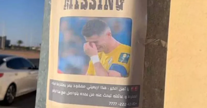 Фанаты в Саудовской Аравии повесили объявление о пропаже Роналду