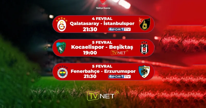 Qalatasaray , Fənərbağça və Beşiktaş ın oyunları TVNET də canlı yayımlanacaq