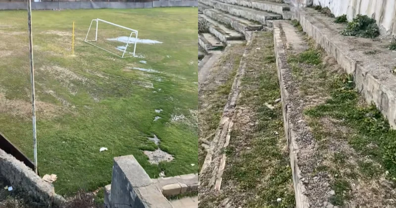 Yardımlının mərkəzi stadionu acınacaqlı durumdadır VİDEO