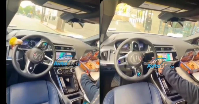 Avtonom maşının sükanına qonan quşun əylənməsi GÜNDƏM OLDU VİDEO