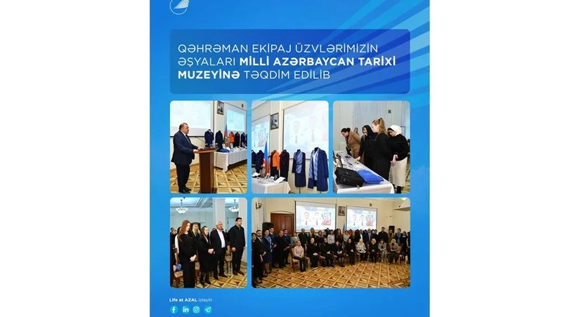 Aktaudakı təyyarə qəzasında həlak olmuş ekipaj üzvlərinin əşyaları Tarix Muzeyinə verilib