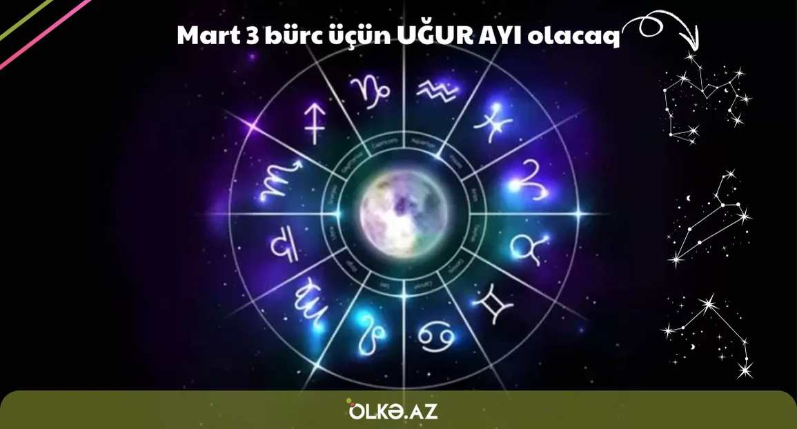 Mart 3 bürc üçün UĞUR AYI olacaq Astroloq açıqladı