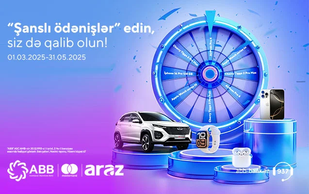 Alış verişlərini ABB nin kartları ilə ARAZda et, avtomobil qazan!