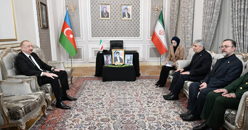 Prezident İran səfirliyinə gedib başsağlığı verdi Foto