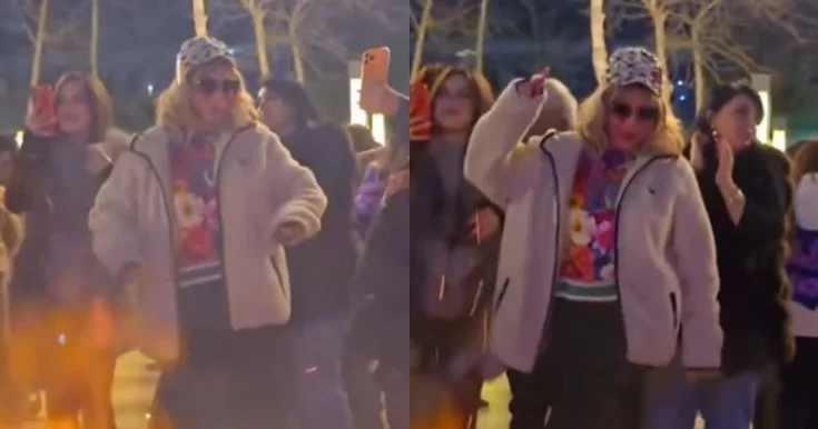 Brilliant Dadaşovanın tonqal ətrafında rəqsi Video