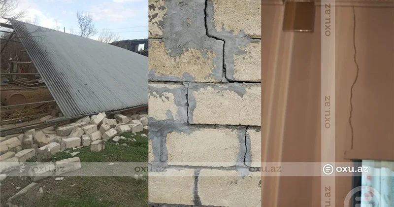 Şamaxıdakı güclü zəlzələnin fəsadları: Ağsuda evlərdə çatlar yarandı