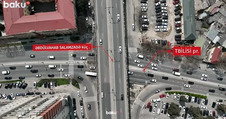 В Баку выявлены проблемы с организацией движения на одном из перекрестков