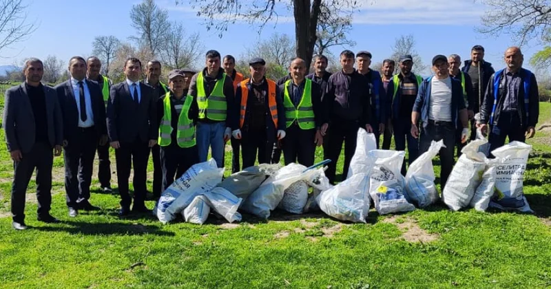 Oğuzda yol kənarları məişət tullantılarından təmizlənir