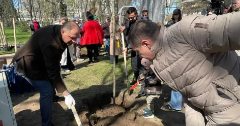 Конгресс азербайджанцев Молдовы принял участие в закладке Аллеи этносов в Кишинэу