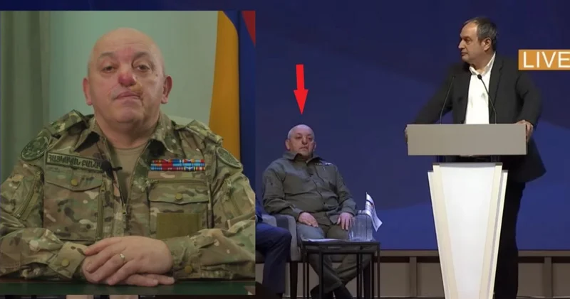 Ağdərədə sərxoş olub panika yaradan erməni hərbçi Samvel Karapetyanın partiyasının rəmzinə çevrildi... FOTO