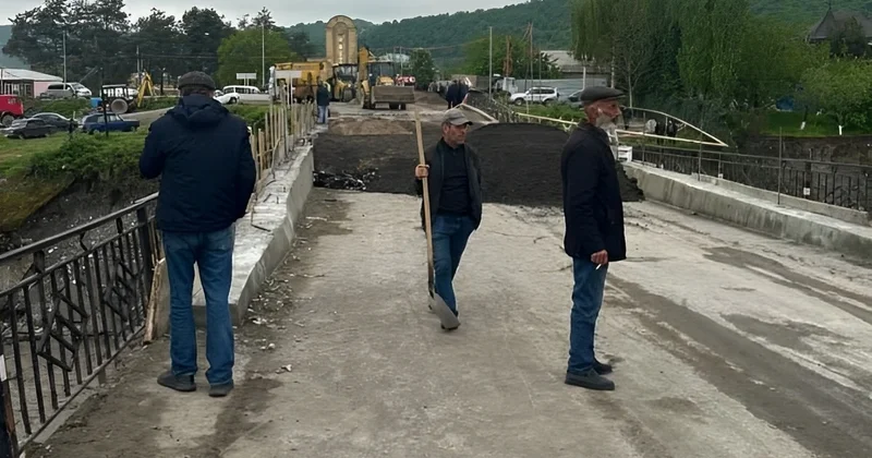 Qubada uçan körpü müvəqqəti təmir olundu