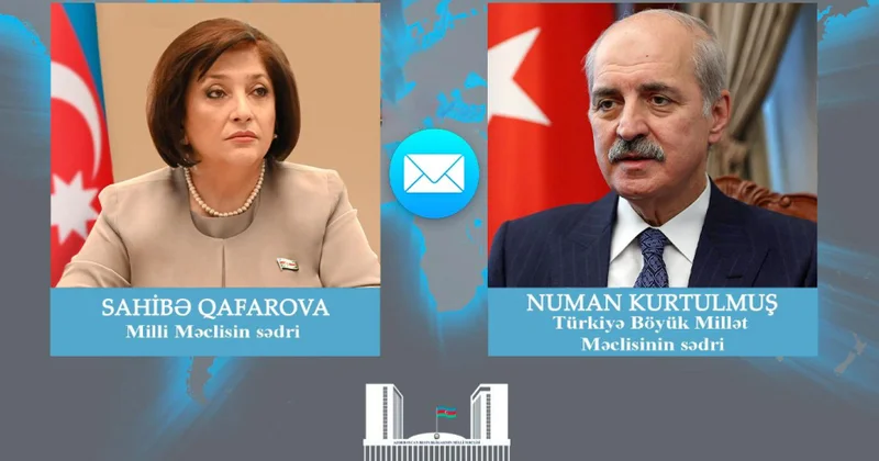 Milli Məclisin sədri Türkiyə Böyük Millət Məclisinin sədrinə başsağlığı məktubu ünvanlayıb