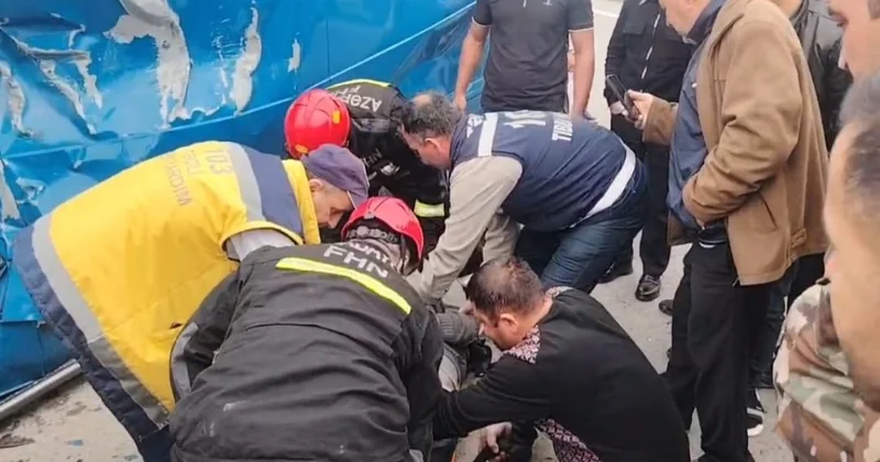 Ağdaşda yük maşını TIR a ÇIRPILDI Ölən var FOTO/VİDEO