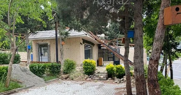 Bakıda bu obyekt 6 aydır nə sökülür, nə bərpa edilir Foto