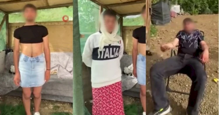 Oğru kişilərə qadın paltarı geyindirib videoya çəkdilər, sonra isə... VİDEO