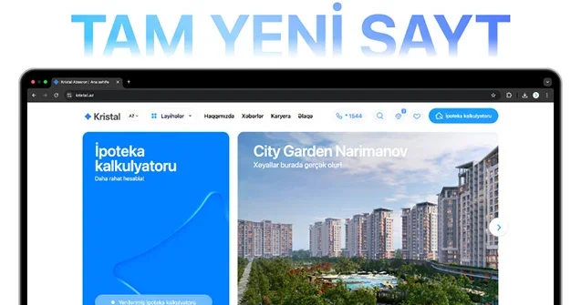 “Kristal”ın yeni veb saytı istifadəyə verildi artıq aktivdir!