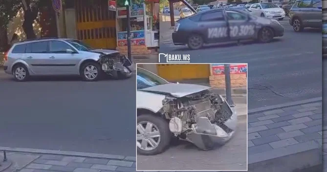 Bakıda Renault la Prius toqquşub