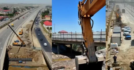 Bakıda yeni körpü tikilir VİDEO