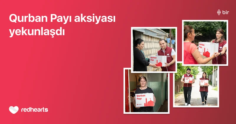 Qırmızı Ürəklər Fondunun “Qurban payı” aksiyası çərçivəsində 400 ailəyə yardım edildi